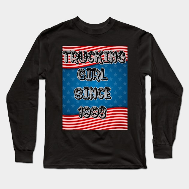 TRUCKER GIRL Long Sleeve T-Shirt by Big G's Big truck tees and stuff